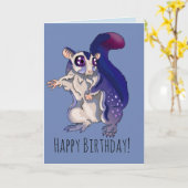 Baby Sugar Glider Birthday Karte (Gelbe Blume)