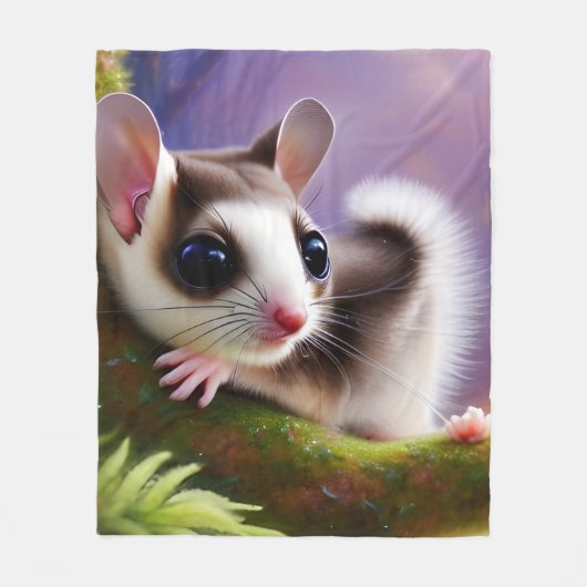 Baby Sugar Glider Fleecedecke (Vorderseite)