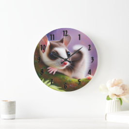 Baby Sugar Glider Große Wanduhr