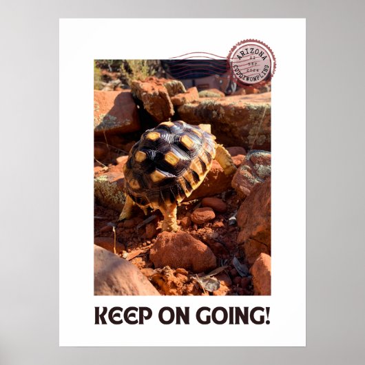 Baby Sulcata Wandern in Sedona Rote Felsen Arizona Poster (Vorne)