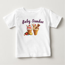  Baby Sundae Personalisiertes Eis-T-Shirt | Süß T-shirt