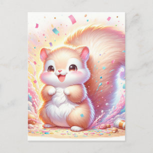 Baby, süße Tier Eichhörnchen, Postüberquerung Postkarte