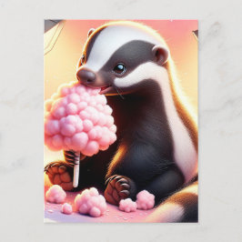 Baby, süße Tier mit Baumwollbonbons, Postkreuzung Postkarte