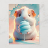 Baby, süße Tier mit Baumwollbonbons, Postkreuzung Postkarte (Vorderseite)
