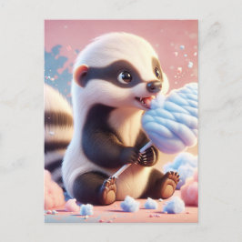Baby, süße Tier mit Baumwollbonbons, Postkreuzung Postkarte