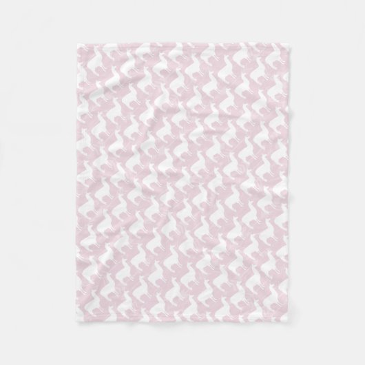 Baby Swaddle Pink White Lama and Arrow Pattern Fleecedecke (Vorderseite)