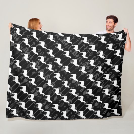 Baby Swaddle Schwarz-weiß Llama Arrow Muster Fleecedecke (Beispiel)
