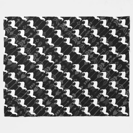 Baby Swaddle Schwarz-weiß Llama Arrow Muster Fleecedecke (Vorderseite (Horizontal))