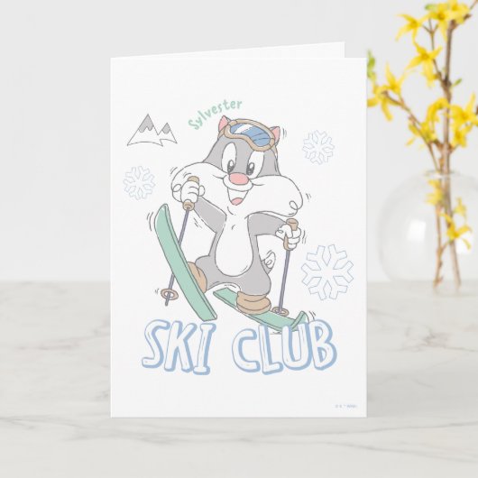 Baby SYLVESTER™ Ski Club Karte (Gelbe Blume)