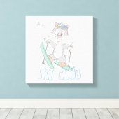 Baby SYLVESTER™ Ski Club Leinwanddruck (Insitu (Holzboden))
