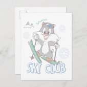 Baby SYLVESTER™ Ski Club Postkarte (Vorne/Hinten)