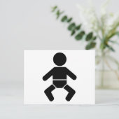 Baby-Symbol Postkarte (Stehend Vorderseite)