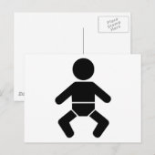 Baby-Symbol Postkarte (Vorne/Hinten)