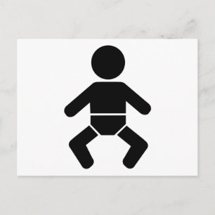Baby-Symbol Postkarte