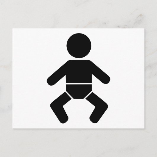 Baby-Symbol Postkarte (Vorderseite)