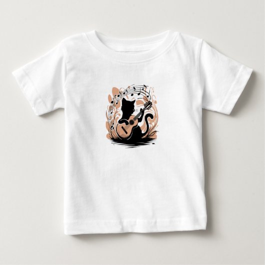 Baby T - Shirt - Black Cat (Vorderseite)