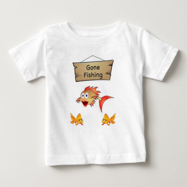 Baby T - Shirt Fischen (Vorderseite)
