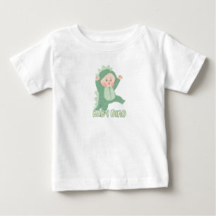 Baby T-Shirt Green Simple Cute Baby Dino
