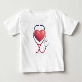 Baby T-Shirt - Heart & Stethoscope Wird Gift for H