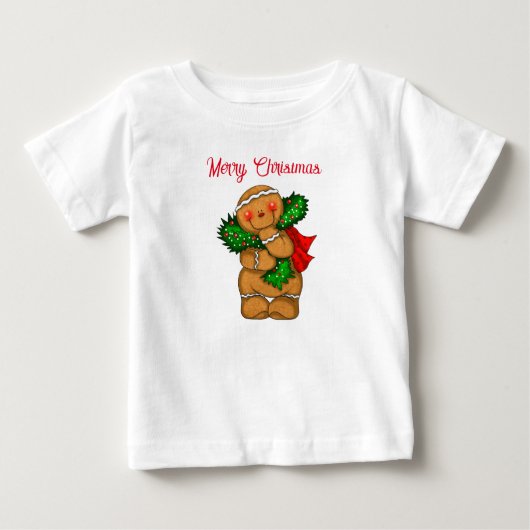 Baby T - Shirt Holiday Gingerbrei Person (Vorderseite)