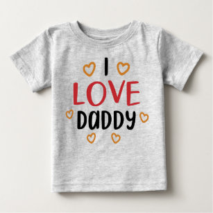 Baby-T-Shirt Ich liebe Dad Baby T-shirt