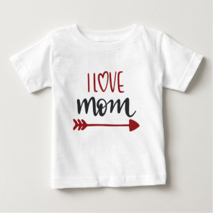 Baby-T-Shirt Ich liebe Mom Baby T-shirt