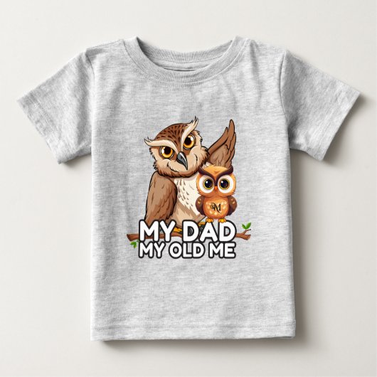 Baby T - Shirt : Mein Vater My Old Me (grau) (Vorderseite)