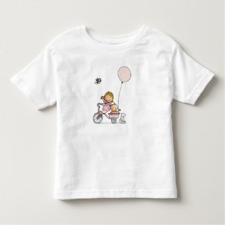 Baby t-shirt met kindjes op driewieler