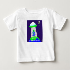 Baby T-Shirt mit Alien und Mond von Jo Images