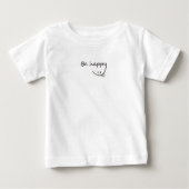 Baby T-Shirt mit "Be Happy" Text (Vorderseite)
