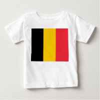 Baby T - Shirt mit der Flagge Belgiens