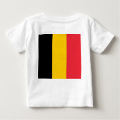 Baby T - Shirt mit der Flagge Belgiens (Rückseite)