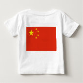 Baby-T - Shirt mit der Flagge der China (Rückseite)