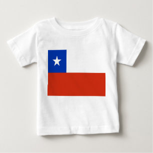 Baby-T - Shirt mit der Flagge des Chilen