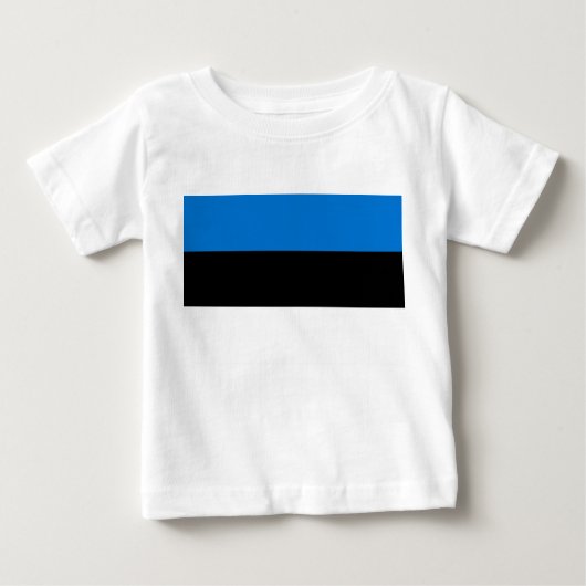 Baby T - Shirt mit der Flagge Estlands (Vorderseite)