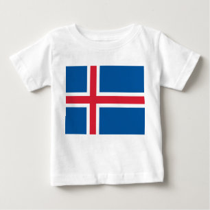 Baby-T - Shirt mit der Flagge Islands