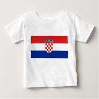 Baby T - Shirt mit der Flagge Kroatiens