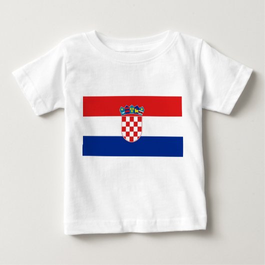 Baby T - Shirt mit der Flagge Kroatiens (Vorderseite)
