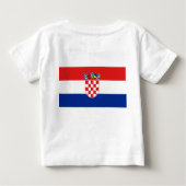 Baby T - Shirt mit der Flagge Kroatiens (Rückseite)