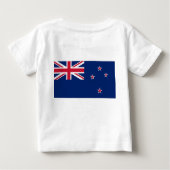 Baby T - Shirt mit der Flagge Neuseelands (Rückseite)