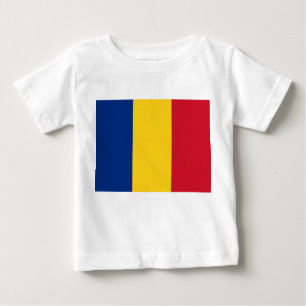 Baby T - Shirt mit der Flagge Rumäniens