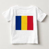 Baby T - Shirt mit der Flagge Rumäniens (Rückseite)