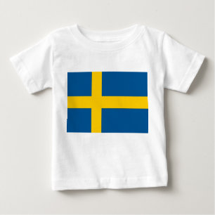 Baby T - Shirt mit der Flagge Schwedens
