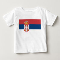 Baby T - Shirt mit der Flagge Serbiens