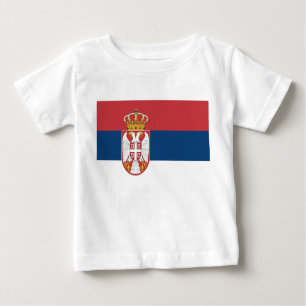 Baby T - Shirt mit der Flagge Serbiens