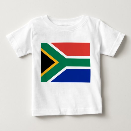 Baby T - Shirt mit der Flagge Südafrikas (Vorderseite)