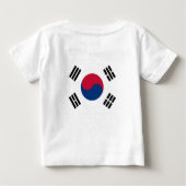 Baby T - Shirt mit der Flagge Südkoreas (Rückseite)