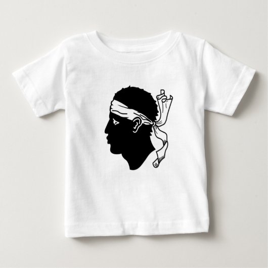 Baby T - Shirt mit der Flagge von Korsika (Vorderseite)