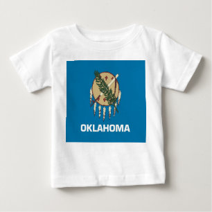 Baby T Shirt mit der Flagge von Oklahoma