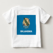 Baby T Shirt mit der Flagge von Oklahoma (Rückseite)